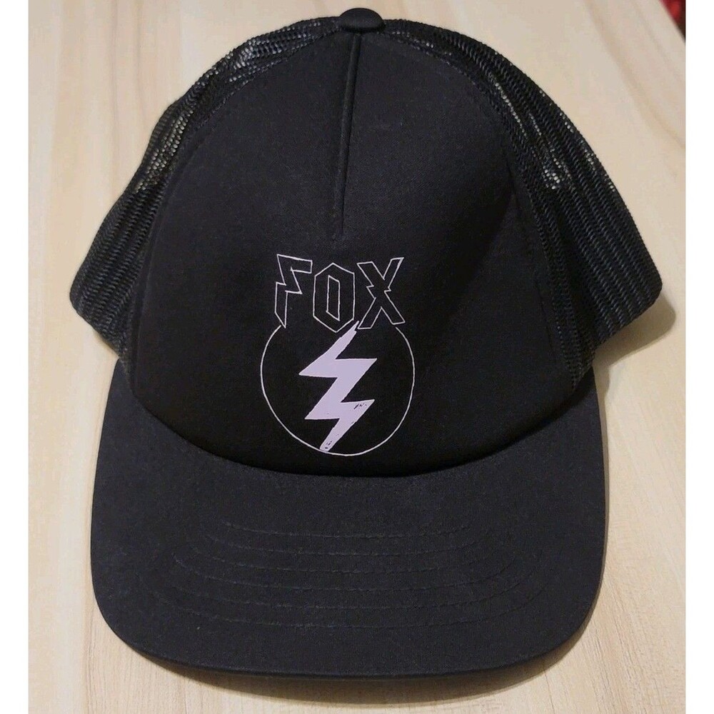 Fox Racing Hat Repented Black w/ Pink snapback trucker Mesh Cap OSFA